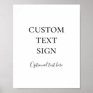 Affiche Carte simple élégante et cadeaux Panneau personnal