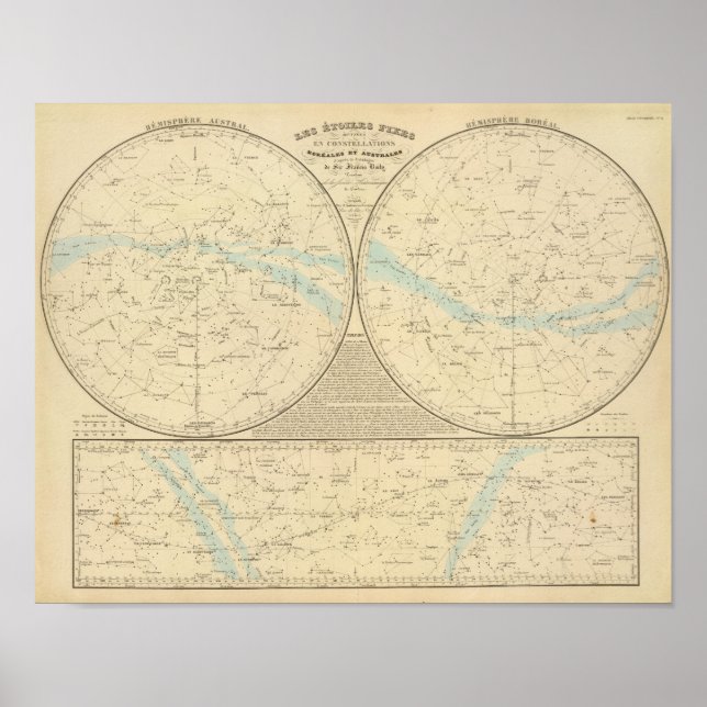 Affiche Carte Stars fixes (Devant)