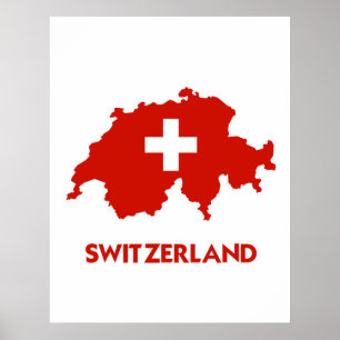 AFFICHE CARTE SUISSE
