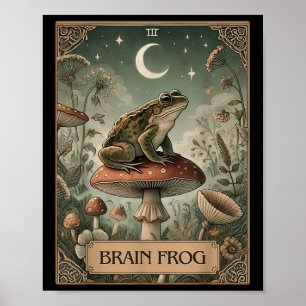 Affiche Carte Tarot Grenouille Cerveau Fibromyalgie Symptô