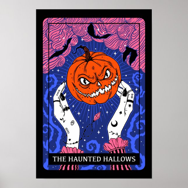 Affiche Carte Tarot Halloween (Devant)