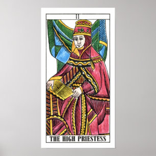 Affiche Carte Tarot Haute Prêtesse