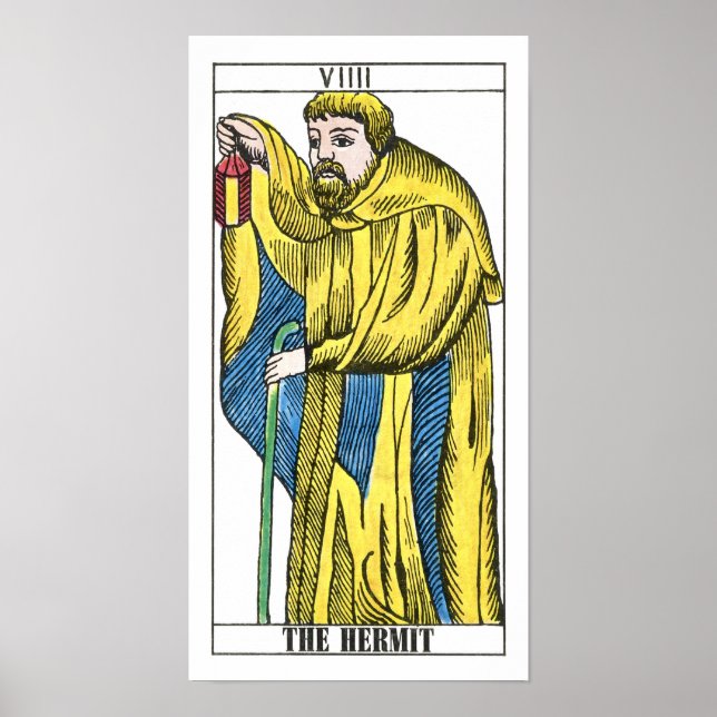 Affiche Carte Tarot Hermit (Devant)