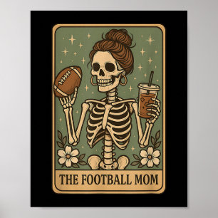 Affiche Carte Tarot Maman Football Skeleton Jeu Jour Prou