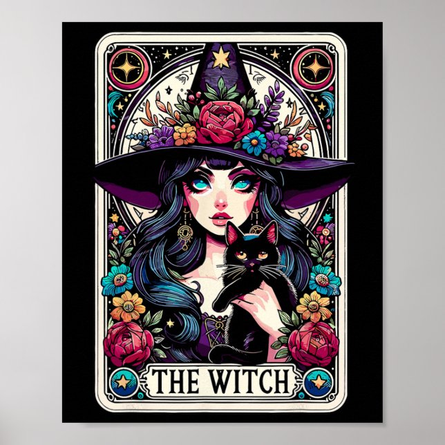 Affiche Carte Tarot Sorcière Vibes de cuisine gothique d'H (Devant)