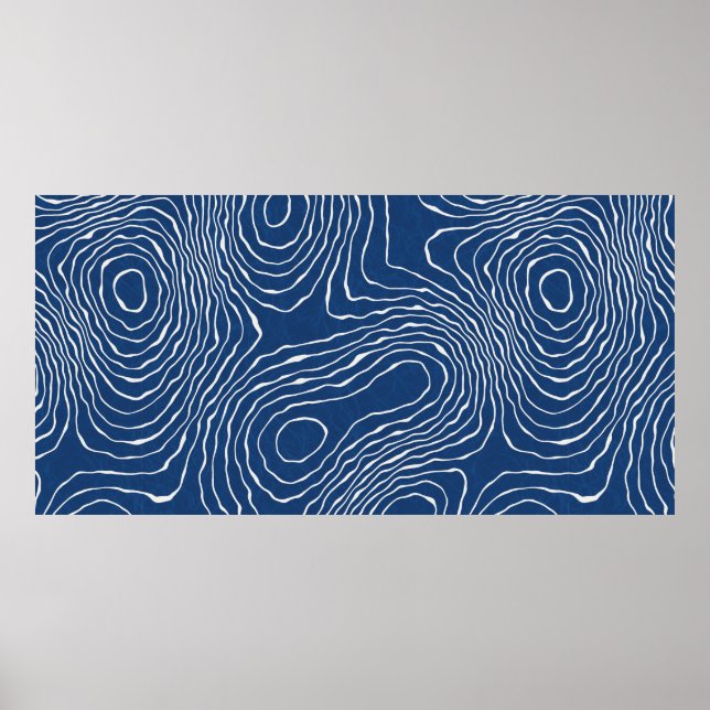 Affiche Carte topographique de la ligne terrestre sans sou (Devant)