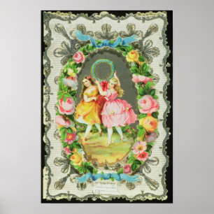 Affiche Carte victorienne de Valentine