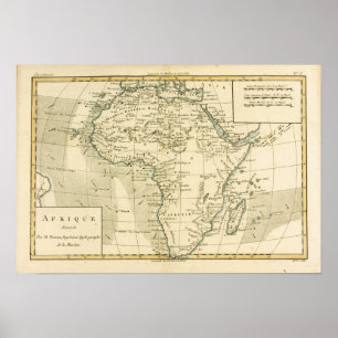 Affiche Carte vintage de l'Afrique