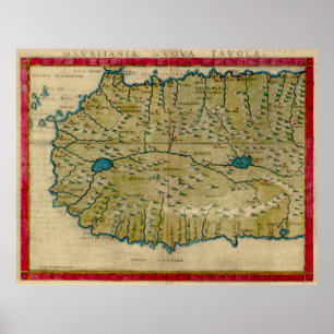Affiche Carte vintage de l'Afrique de l'Ouest (1561)