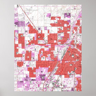 Affiche Carte vintage de Las Vegas Nevada (1967)