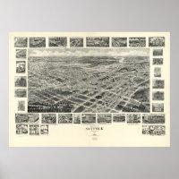 Carte vintage de Suffolk VA (1907)