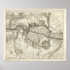 Carte vintage de Tournai Belgique (1709)