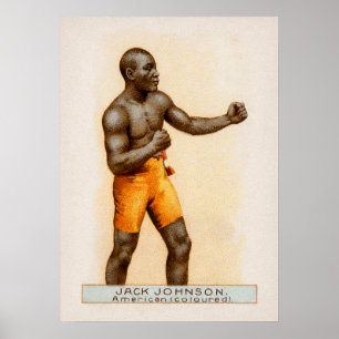 Affiche Carte vintage Jack Johnson
