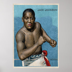 Affiche Carte vintage Jack Johnson Cigarette