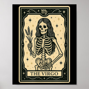 Affiche Carte Virgo Tarot - Sorcière gothique Soky Hallowe