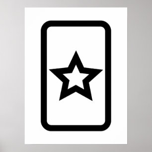 Affiche Carte Zener   Hollow 5 Pointed Star