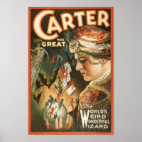 Carter The Great - Magicien Vintage Imprimer