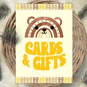 Affiche Cartes 5x7 & Cadeaux Boho Woodland Bear Anniversai