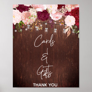 Affiche Cartes à baguettes de mason rose Rose Bourgogne