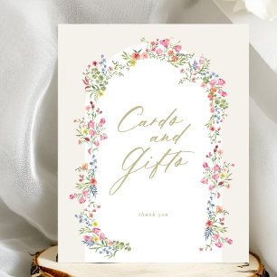 Affiche Cartes à ressort à arc fleuri Cadeaux signe de dou