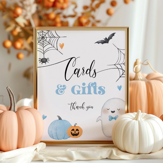 Affiche Cartes bleues de Little Boo Halloween et cadeaux (Créateur téléchargé)