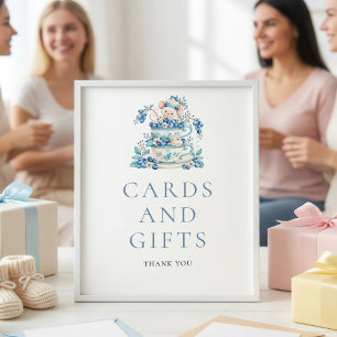 Affiche Cartes Cadeaux Bébé Douche Souris Myrtille Sucrées