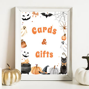 Affiche " Cartes & Cadeaux " Boo Cute Ghost Baby shower Je