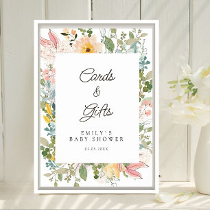 Affiche Cartes & Cadeaux ! Charme de jardin de fleurs sauv