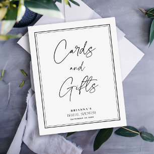 Affiche Cartes & Cadeaux Élégant Enterrement de Vie de Jeu