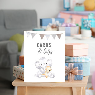 Affiche Cartes & Cadeaux Éléphant de Bébé Moderne Genre Ne