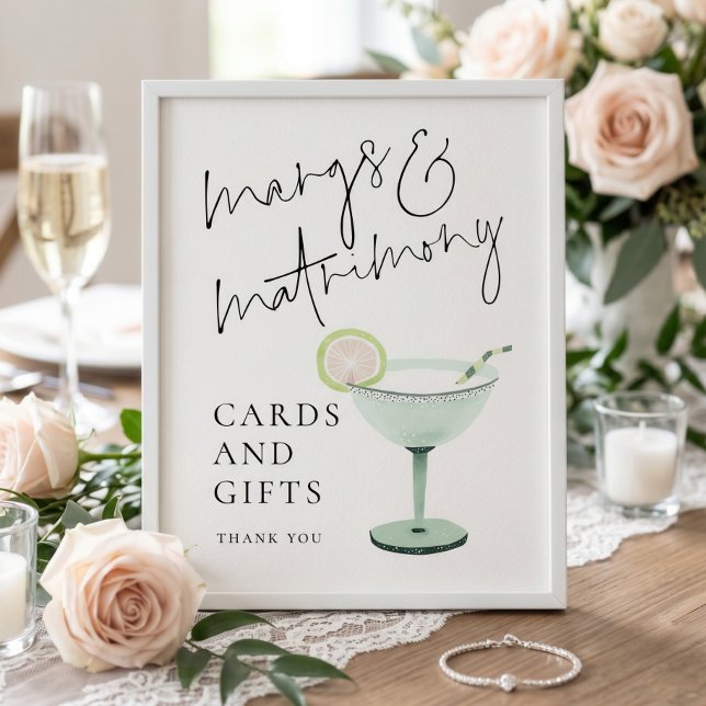 Affiche Cartes Cadeaux Mariage Margs Signe de Réception de (Créateur téléchargé)