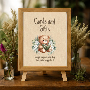 Affiche Cartes Cadeaux Ourson Conte de Fées Baby Shower