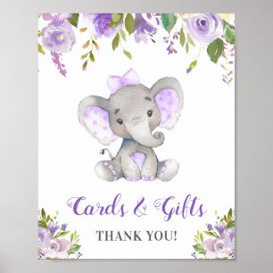 Affiche Cartes Cadeaux Petit Arachide Eléphant Lumière Vio