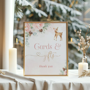 Affiche Cartes d'anniversaire et cadeaux de cerfs d'hiver