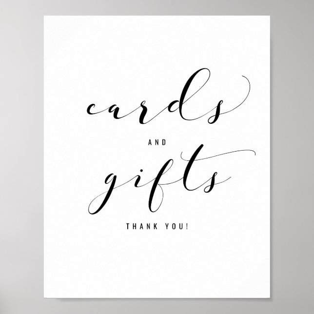 Affiche Cartes d'appel élégantes pour mariage et cadeaux (Devant)