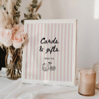 Cartes de Baby shower et cadeaux Soft Rose