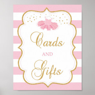 Affiche Cartes de baby shower et signes cadeaux Tutu
