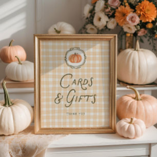 Affiche Cartes de Baby shower Quirky Little Citrouille Cad
