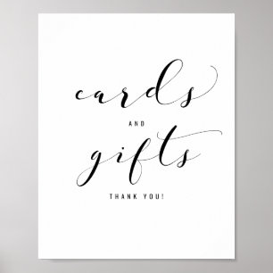 Affiche Cartes de calligraphie élégantes et panneau de cad