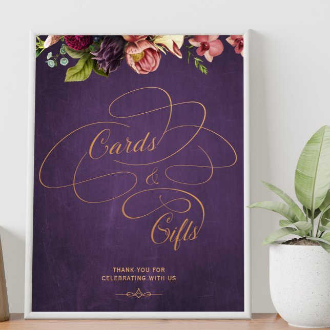 Affiche Cartes de calligraphie vintage classique et signe  (Créateur téléchargé)