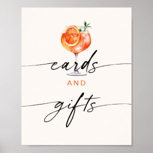 Affiche Cartes de cocktail et cadeaux Baby Shower 