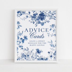 Affiche Cartes de conseils élégantes à motifs de toile ble