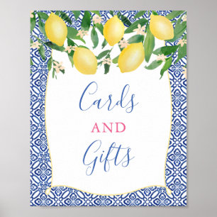 Affiche Cartes de douche et cadeaux Positano Lemons