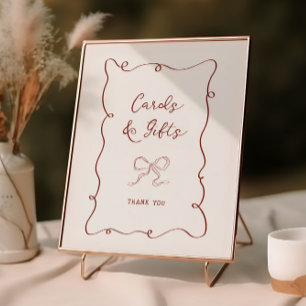 Affiche Cartes de Fête des mariées de ruban à cadre bordea