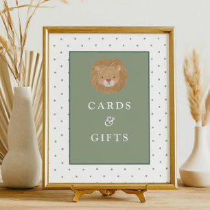 Affiche Cartes de fête et cadeaux Safari Vert pour garçons