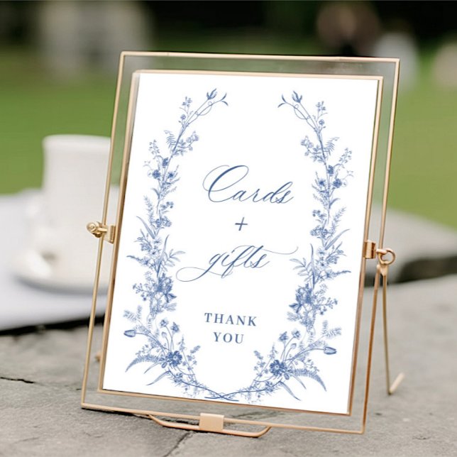 Affiche Cartes de Jardin et Cadeaux Victorian Dusty Blue (Créateur téléchargé)