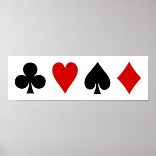 Affiche Cartes de jeu Cartes de jeu Diamond Club Heart Spa