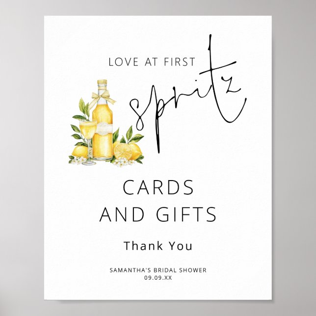 Affiche Cartes de Love at First Spritz Cadeaux Enterrement (Devant)