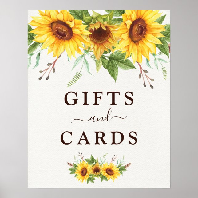 Affiche Cartes de mariage et cadeaux aquarelle rustiques t (Devant)