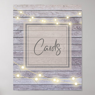 Affiche Cartes de mariage ou de Baby shower rustique à la 